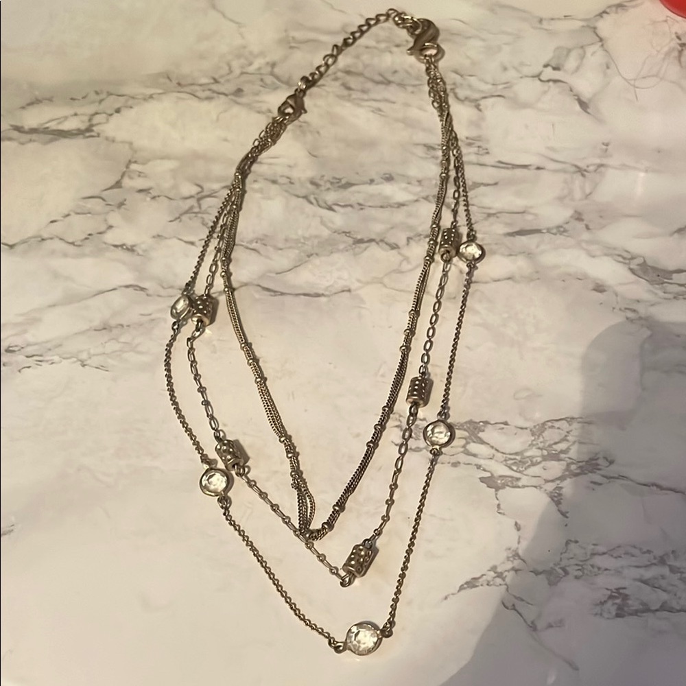 Elegant Gold Multi-Layer Necklace